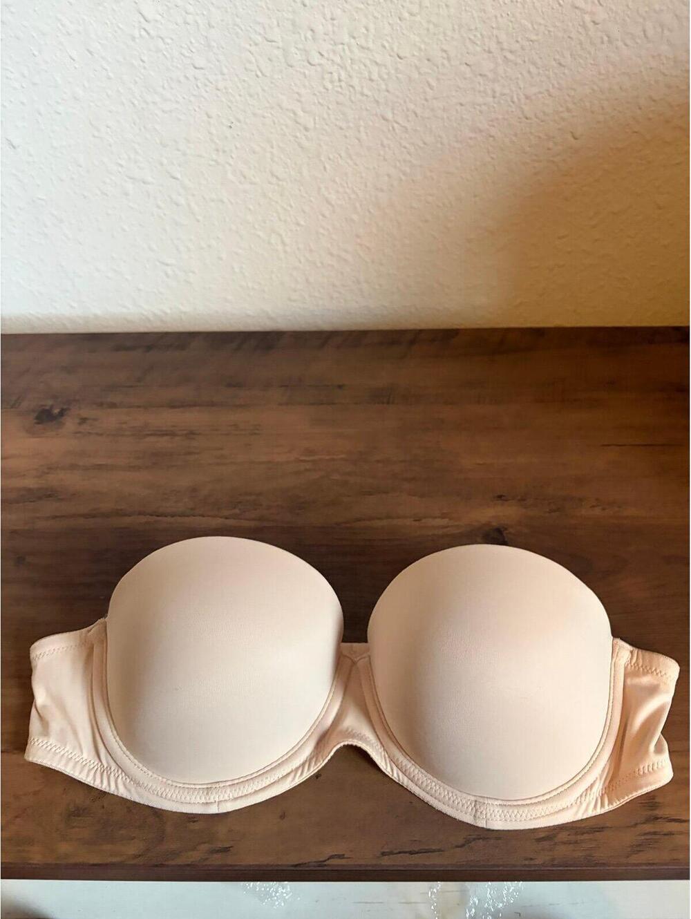 VS Pink Where Everywhere Multi-Way Push Up Beige Bra size 34B. Don't have the re